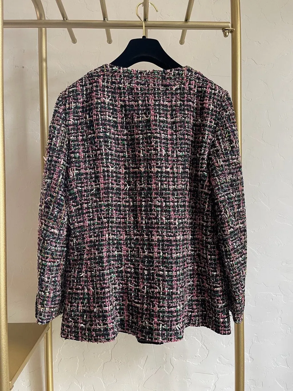 Chanel 19P Tweed Jacket MultiColor Tweed Very good - Back View
