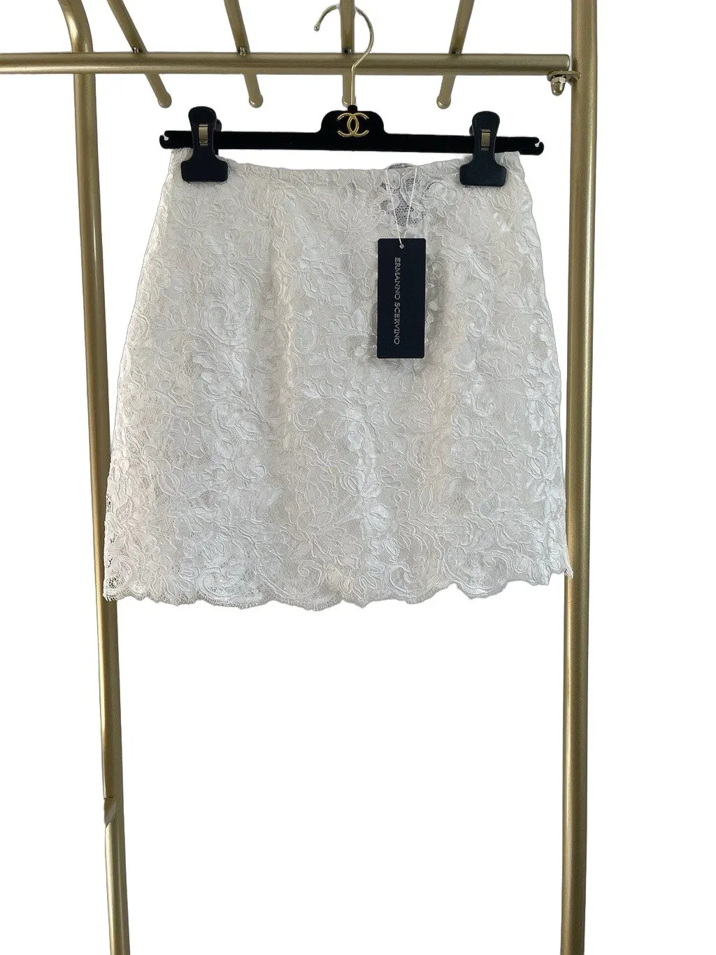 Ermanno Scervino White Cotton Skirt White Cotton Never worn, with tag - Front View