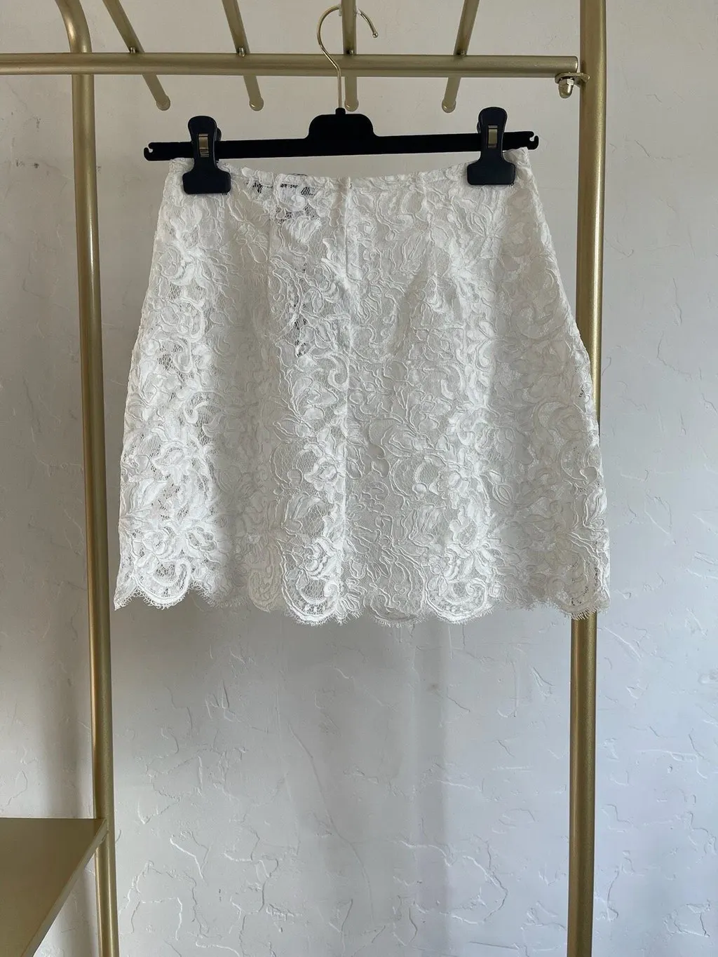 Ermanno Scervino White Cotton Skirt White Cotton Never worn, with tag - Back View