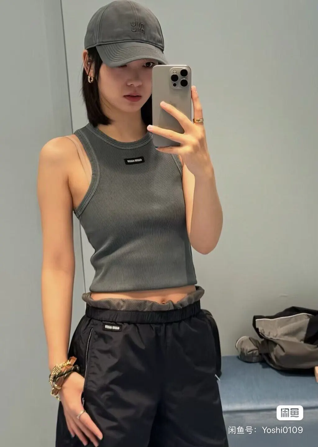 Miu Miu Grey Cotton Top Grey Cotton Very good - Box View