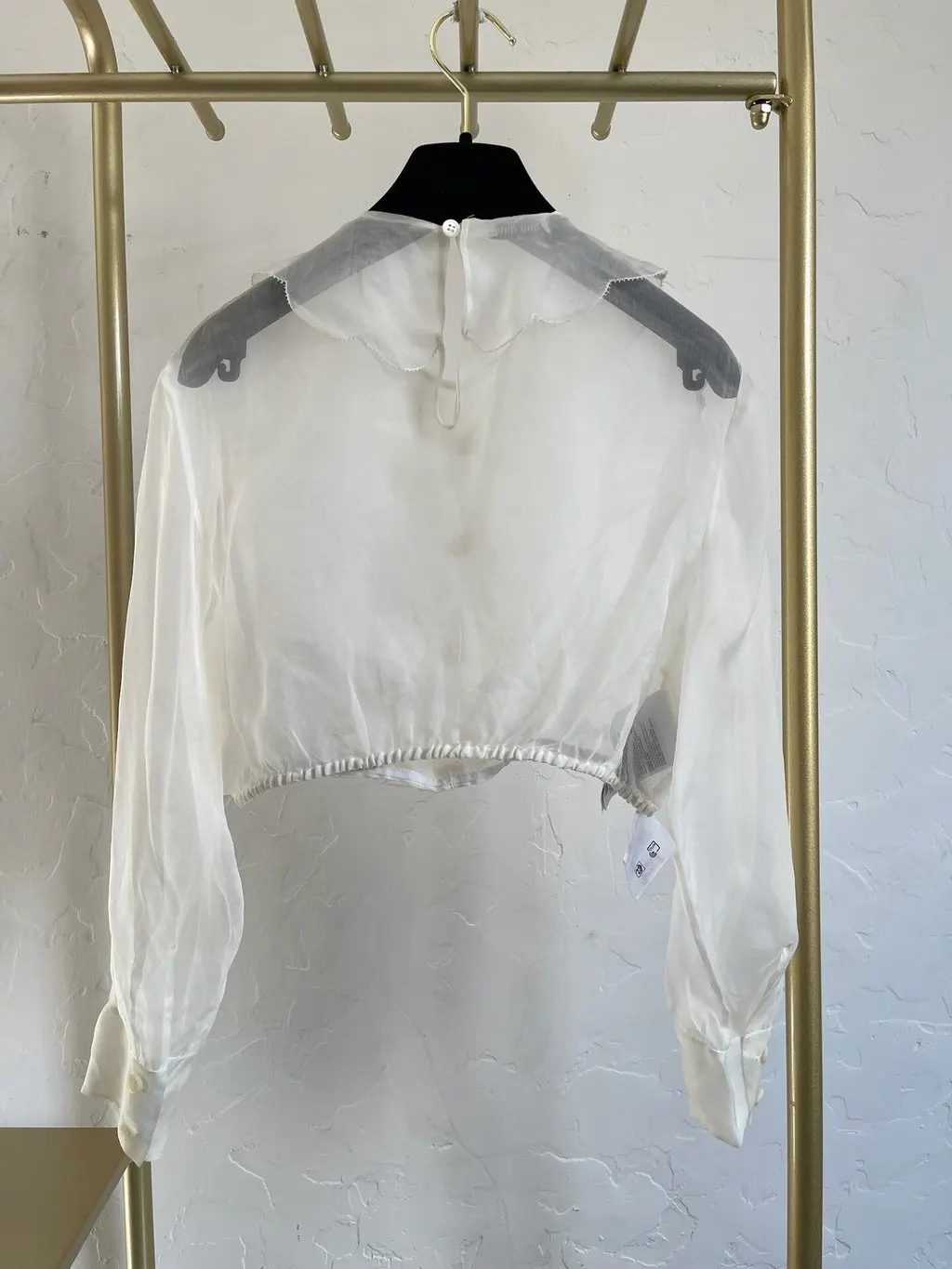 Miu Miu White Silk Top White Silk Very good - Back View