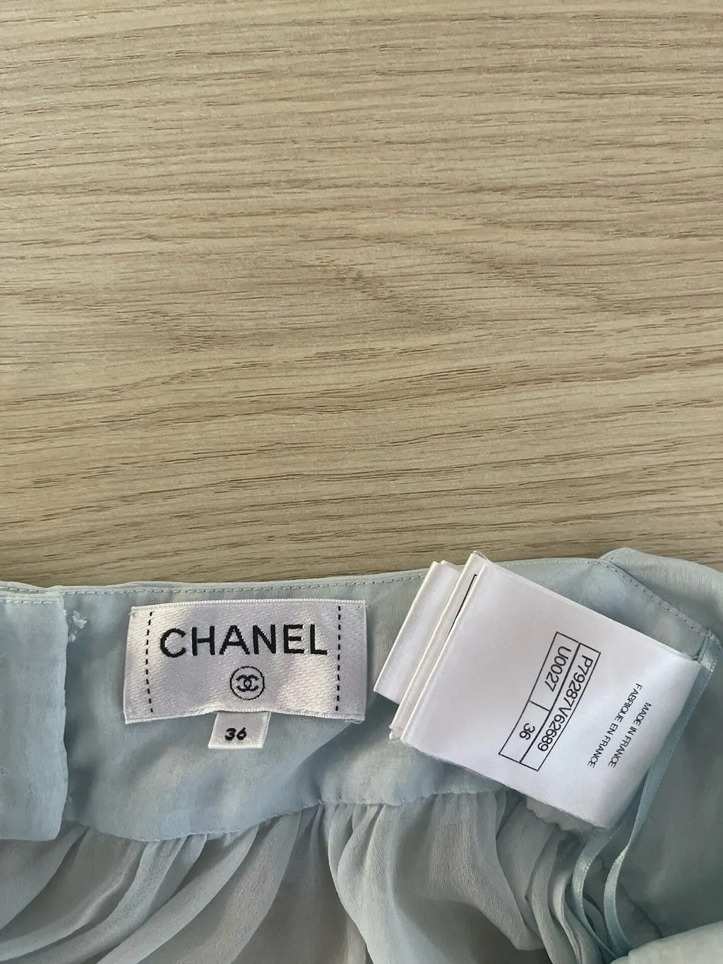 Chanel 25S Blue Silk Dress Blue Silk Very good - Inside View