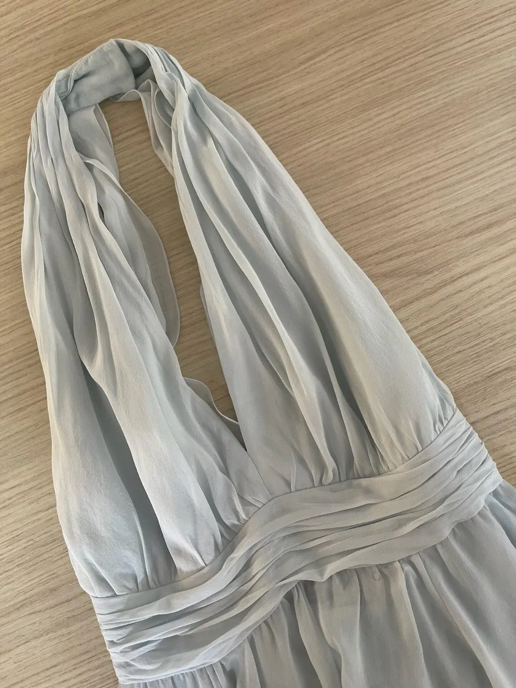 Chanel 25S Blue Silk Dress Blue Silk Very good - Model View