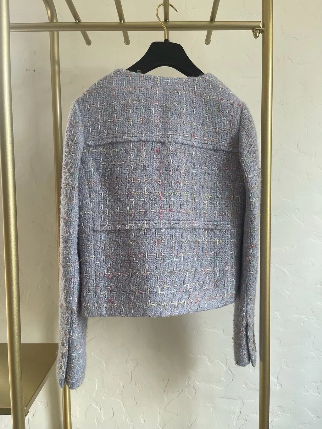 Chanel 25B Purple Tweed Jacket Purple Tweed Never worn, with tag - Inside View