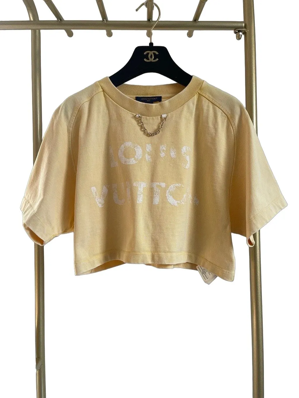 Louis Vuitton Yellow Cotton Top Yellow Cotton Very good - Front View