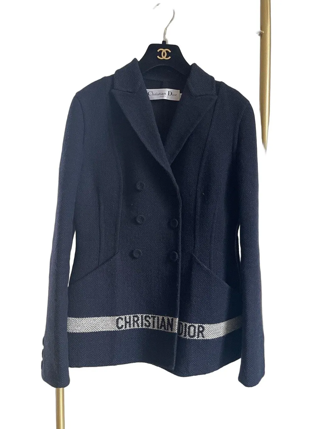 Dior Navy Wool Jacket Navy Wool Very good - Front View