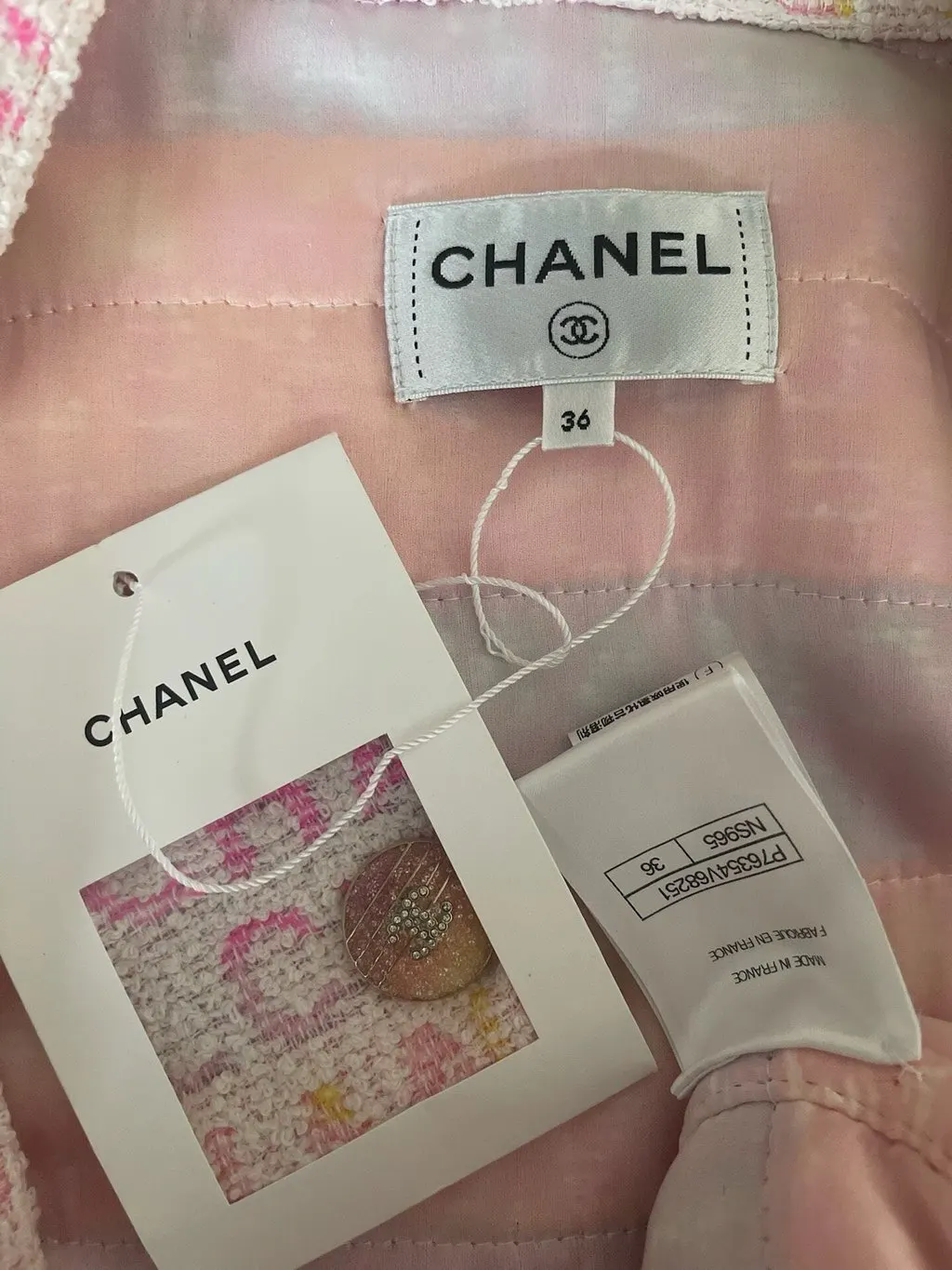 Chanel 24C Pink Silk Coat Pink Silk Never worn, with tag - Inside View