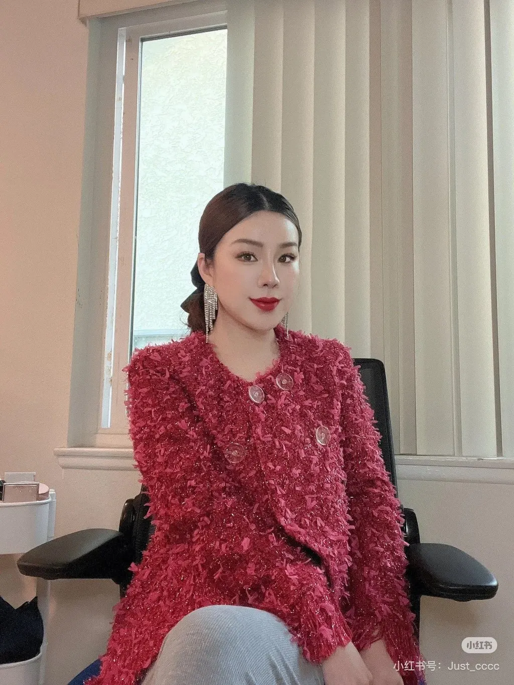 Chanel Red Tweed Jacket Red Tweed Very good - Box View