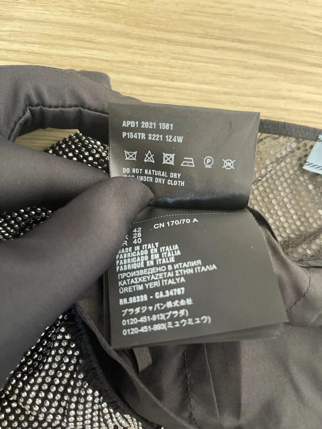 Prada Black Embellished Skirt Black Very good - Box View