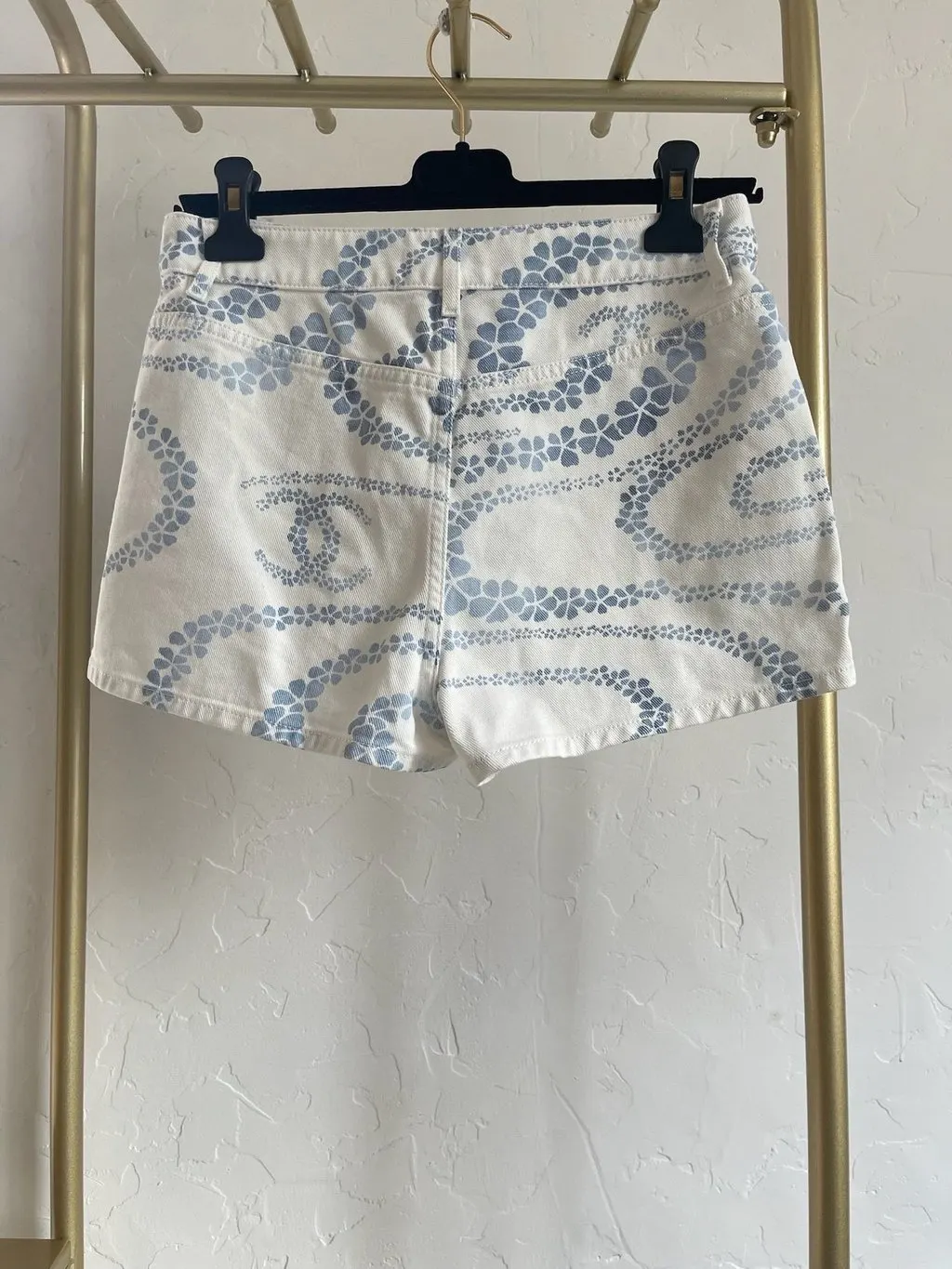 Chanel 25M Blue Cotton Shorts Blue Cotton Very good - Inside View
