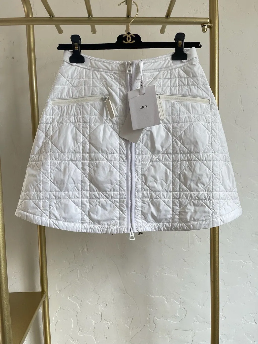 Dior White Cotton Skirt White Cotton Never worn, with tag - Back View