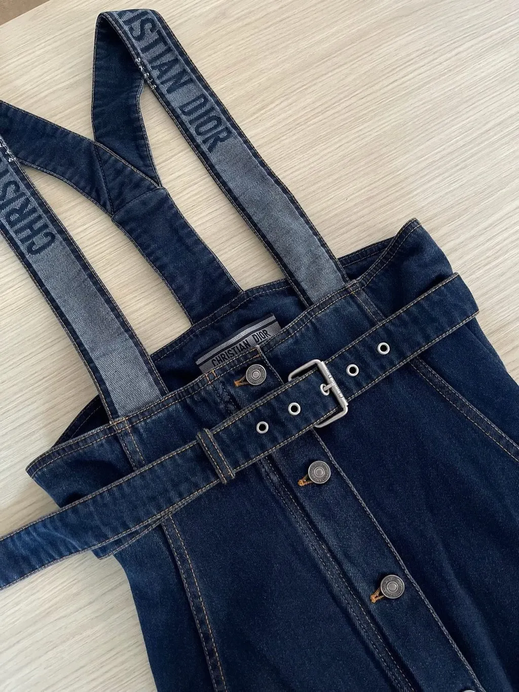 Dior Blue Denim Jumpsuit Blue Denim Very good - Model View