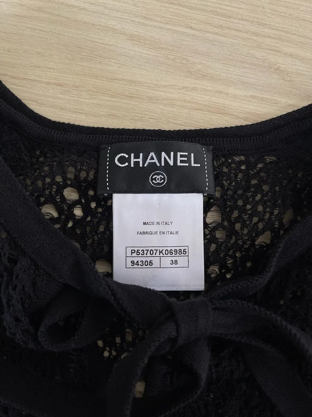 Chanel Black Lace Dress Black Lace Very good - Inside View