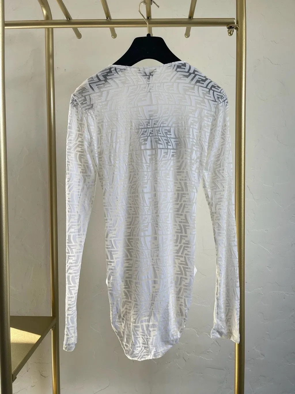 Fendi White Polyamide Top White Polyamide Never worn, with tag - Back View