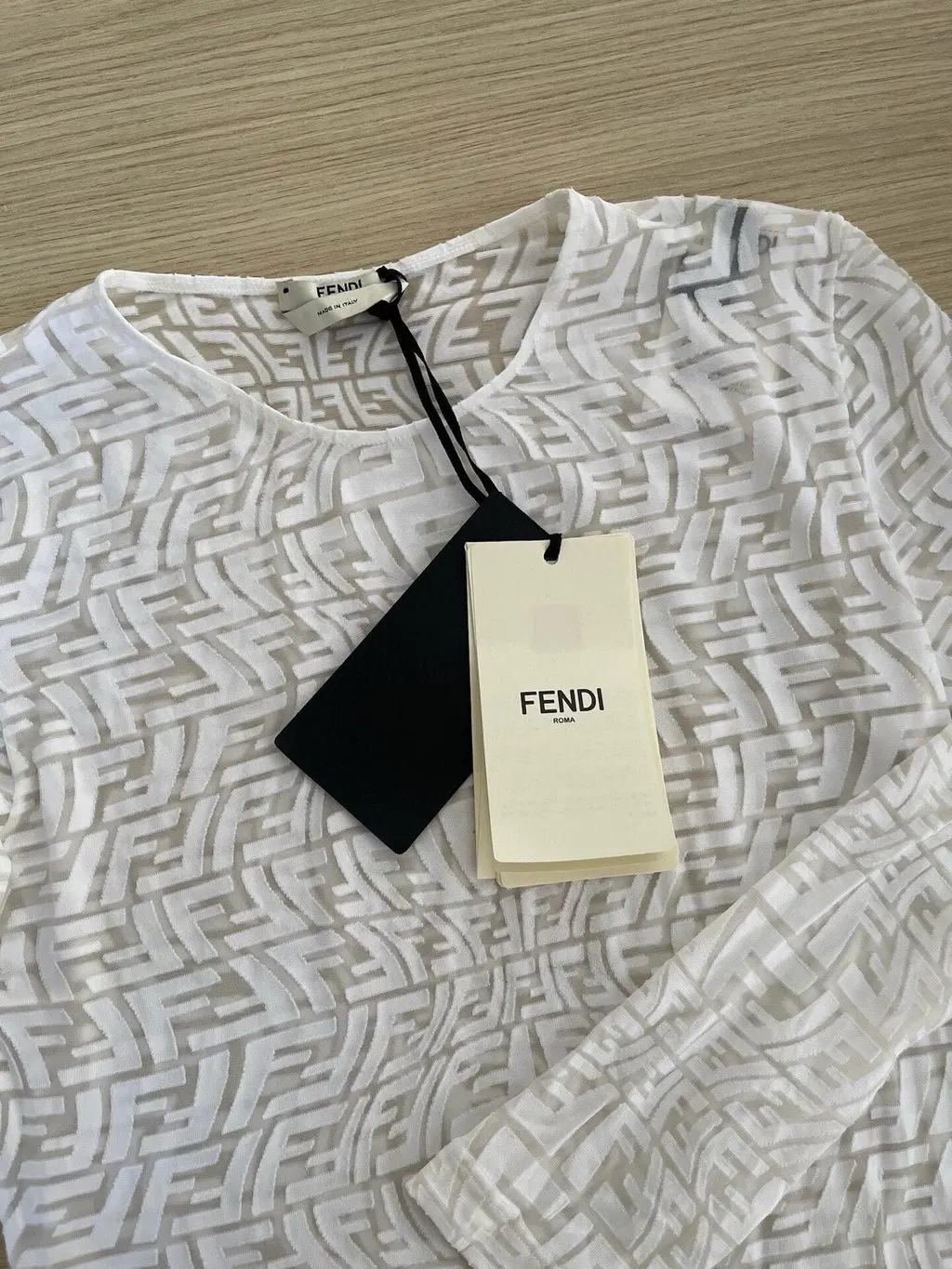 Fendi White Polyamide Top White Polyamide Never worn, with tag - Model View