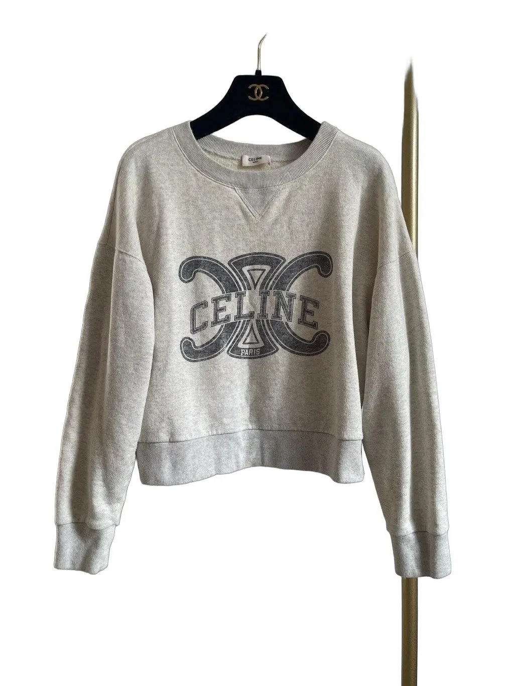 Celine Grey Cotton Top Grey Cotton Very good - Front View