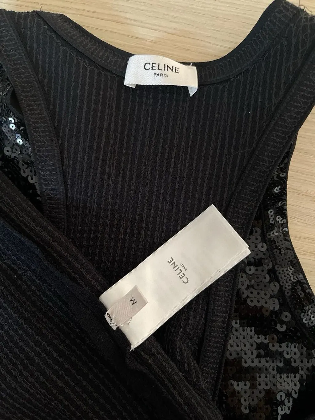 Celine Black Embellished Dress Black Very good - Inside View