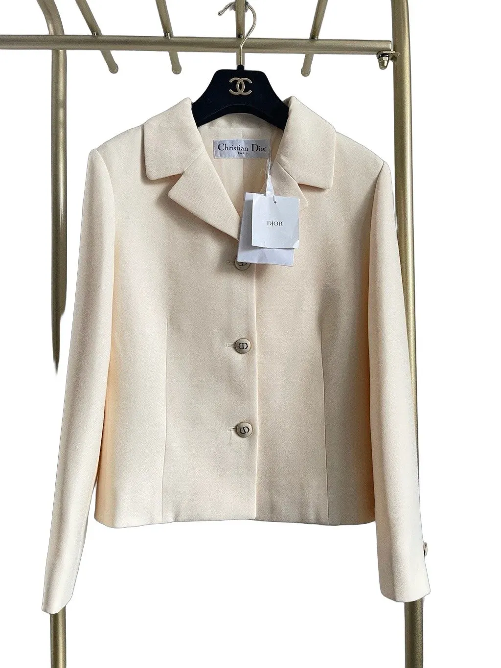 Dior White Wool Jacket White Wool Never worn, with tag - Front View