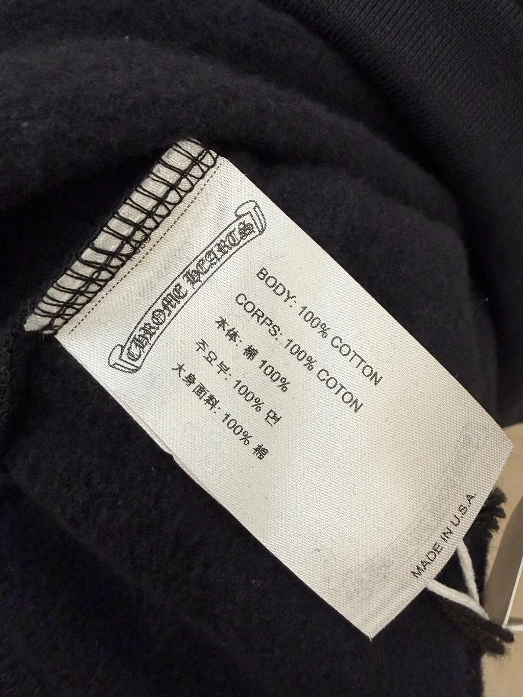 Chrome Hearts Black Cotton Top Black Cotton Never worn - Model View