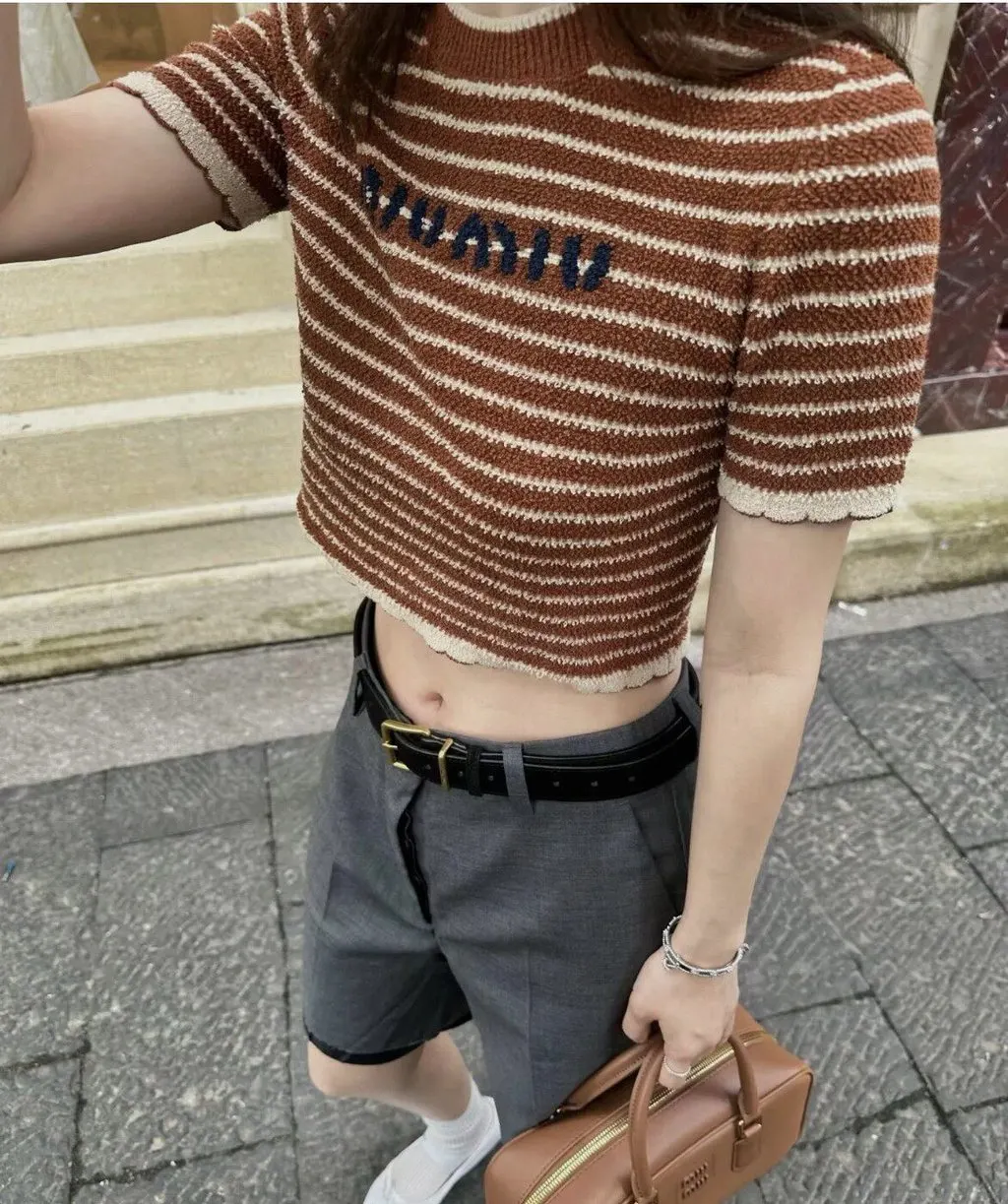 Miu Miu Brown Cotton Knitwear Brown Cotton Never worn - Inside View