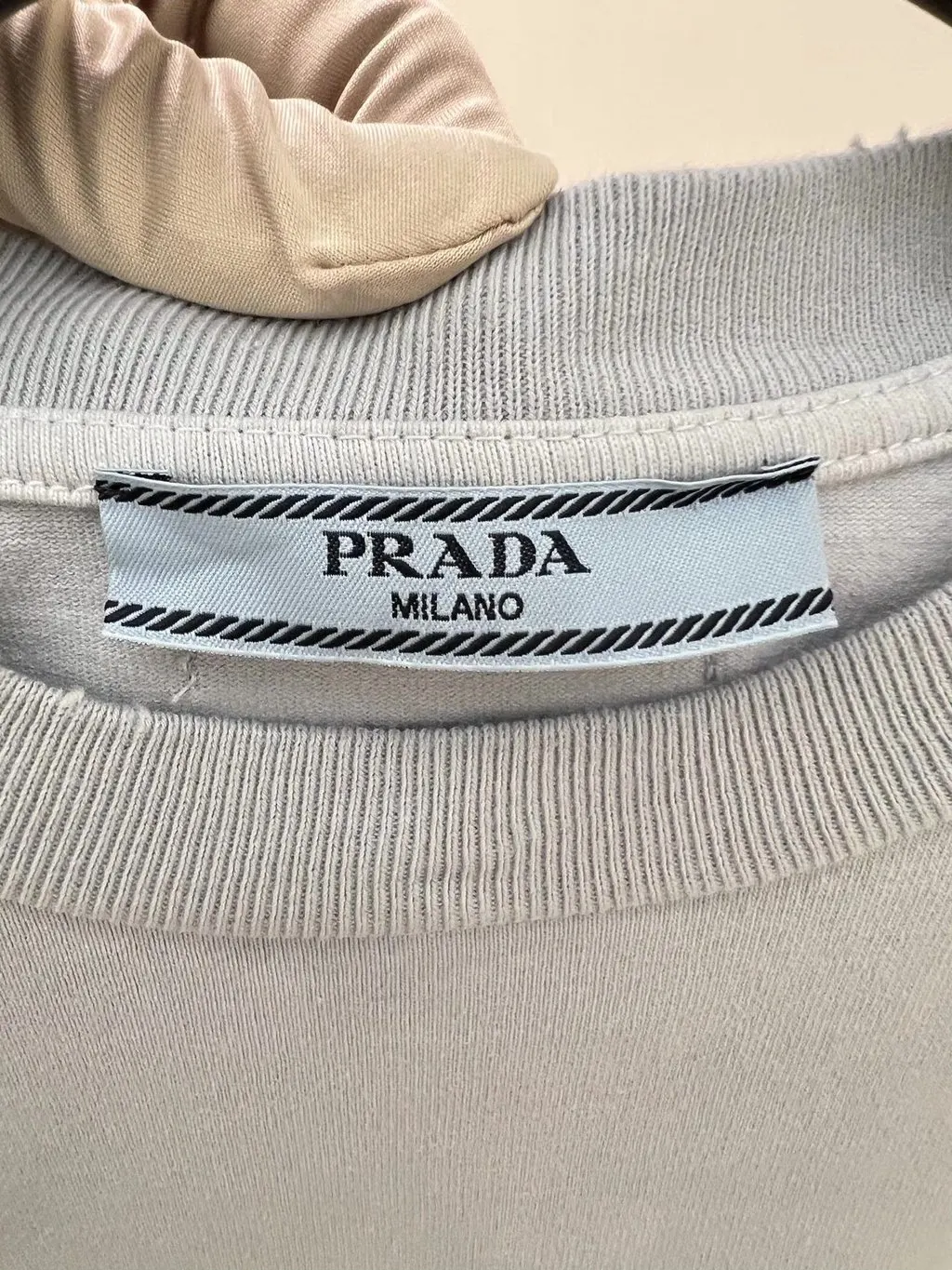 Prada Blue Cotton Top Blue Cotton Never worn - Inside View