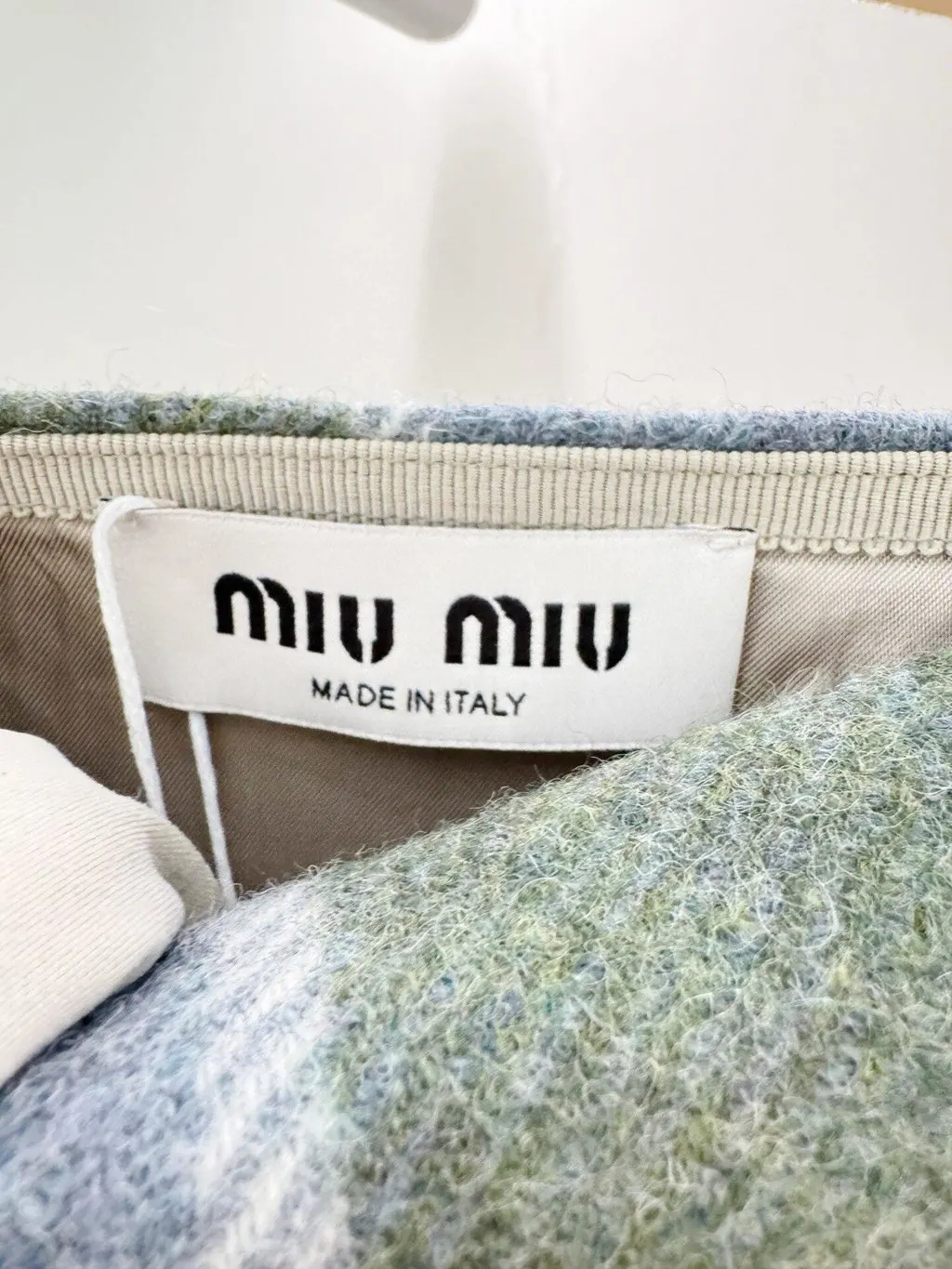 Miu Miu Wool Skirt MultiColor Wool Never worn - Inside View