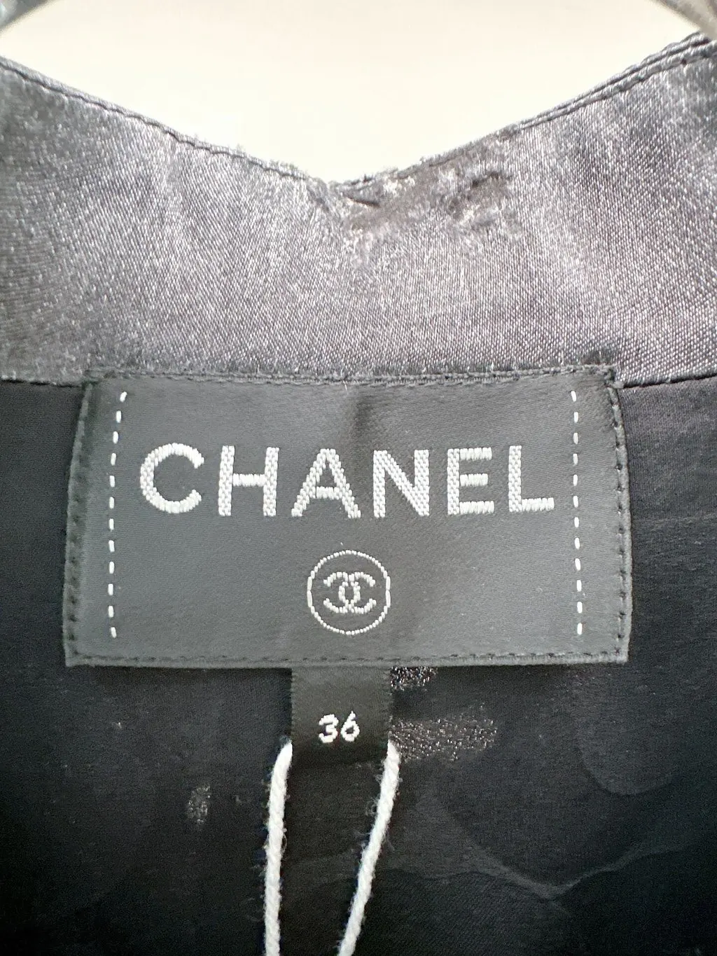 Chanel Black Silk Jacket Black Silk Good - Box View