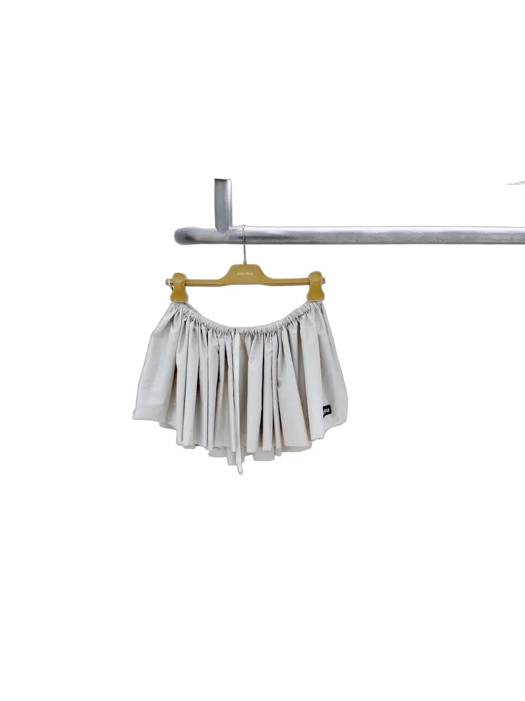 Miu Miu Silver Polyester Skirt Silver Polyester Never worn - Front View