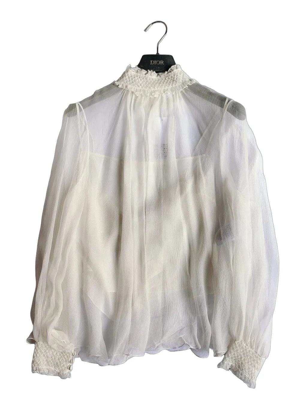 Dior Ecru Shearling Coat Ecru Shearling Never worn - Front View