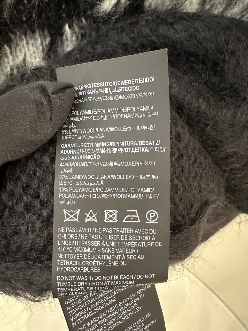 Saint Laurent Black Wool Knitwear Black Wool Never worn - Box View