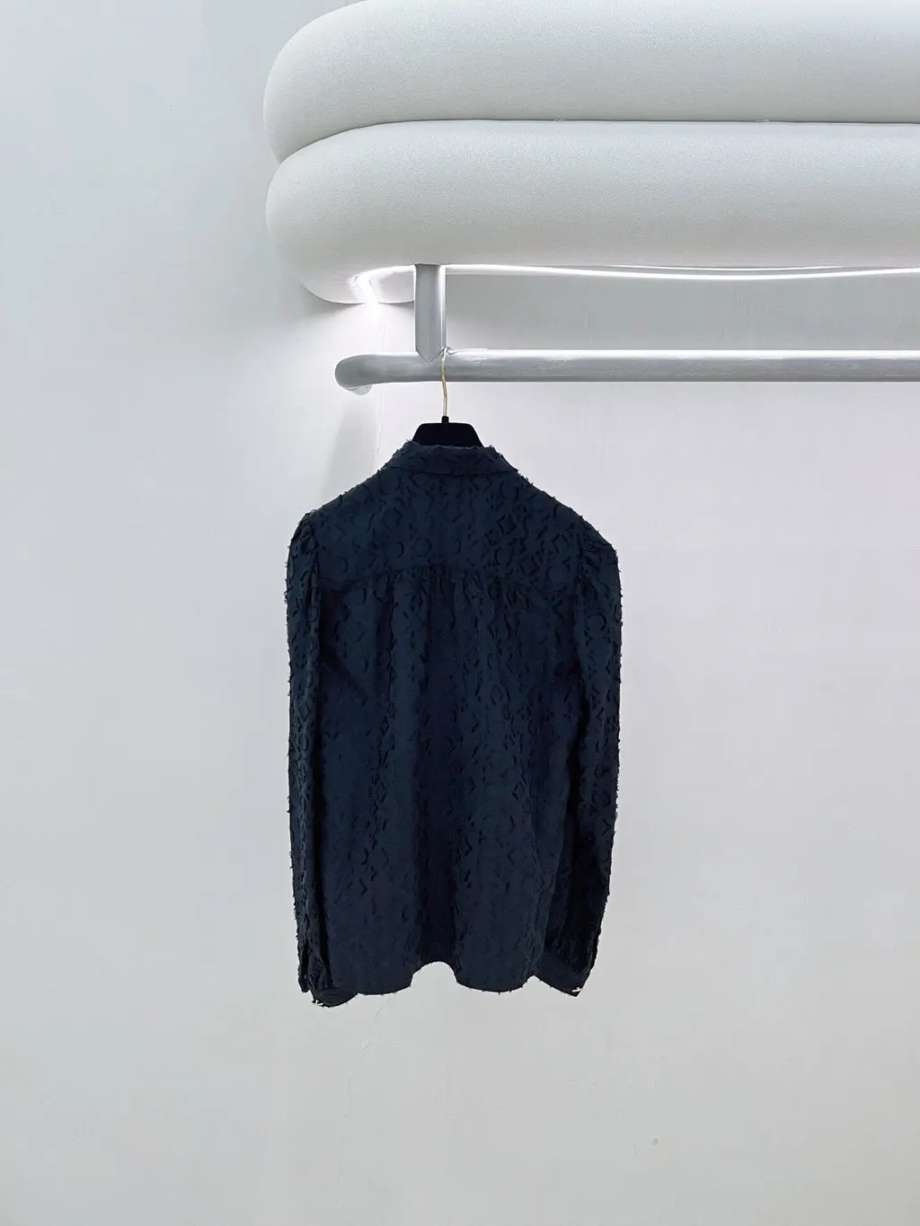 Louis Vuitton Navy Silk Top Navy Silk Good - Back View