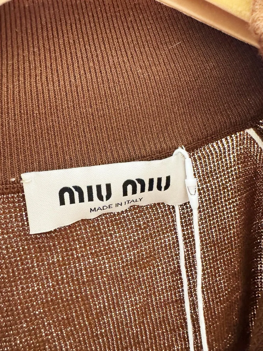 Miu Miu 25FW Brown Cotton Knitwear Brown Cotton Very good - Inside View