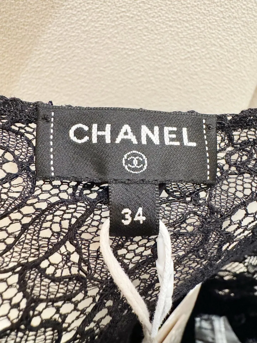 Chanel Black Lace Dress Black Lace Never worn - Inside View