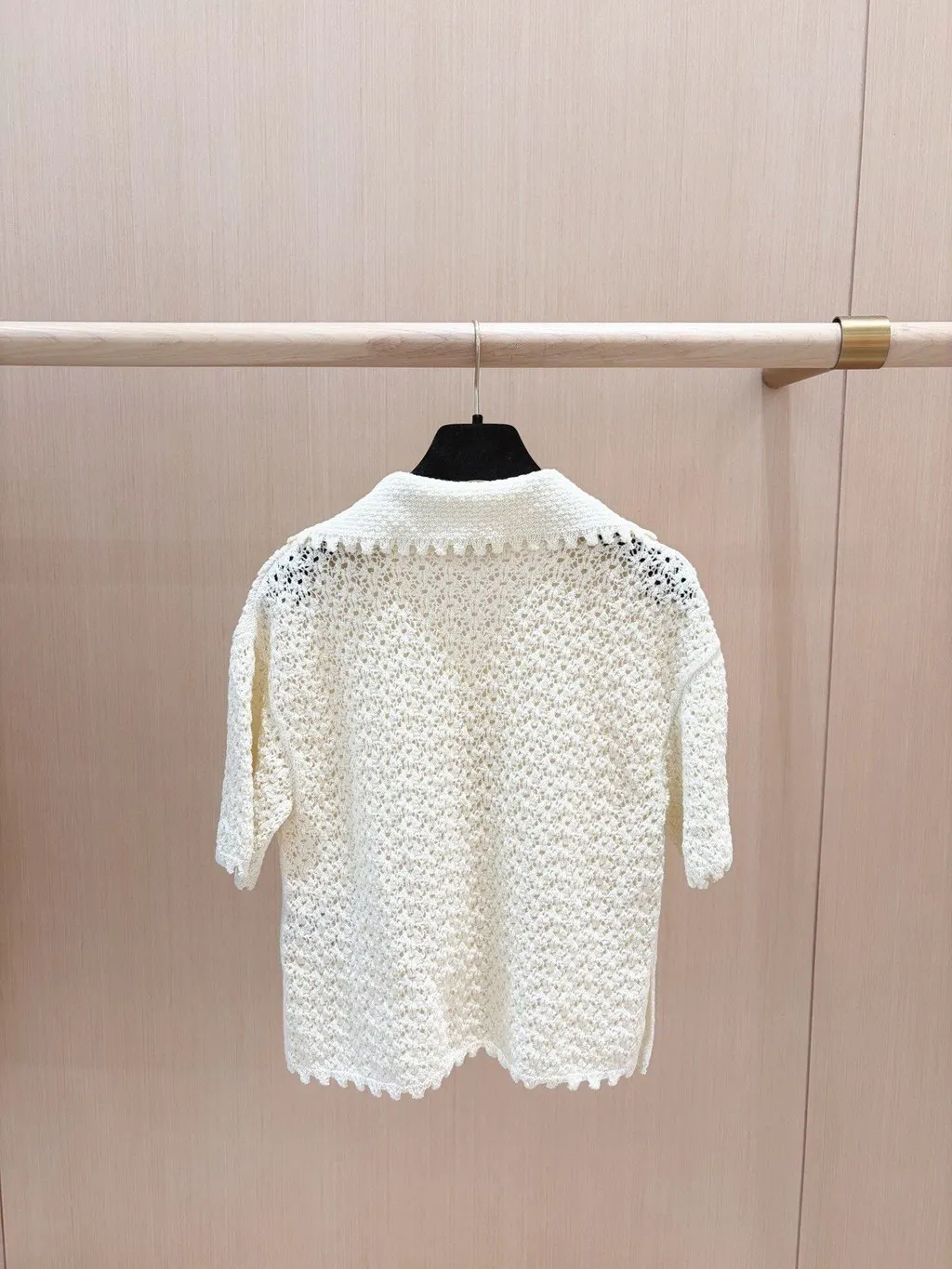 Chanel White Cotton Knitwear White Cotton Never worn - Back View