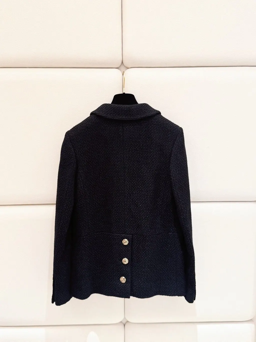 Chanel 21P Black Tweed Jacket Black Tweed Never worn, with tag - Back View