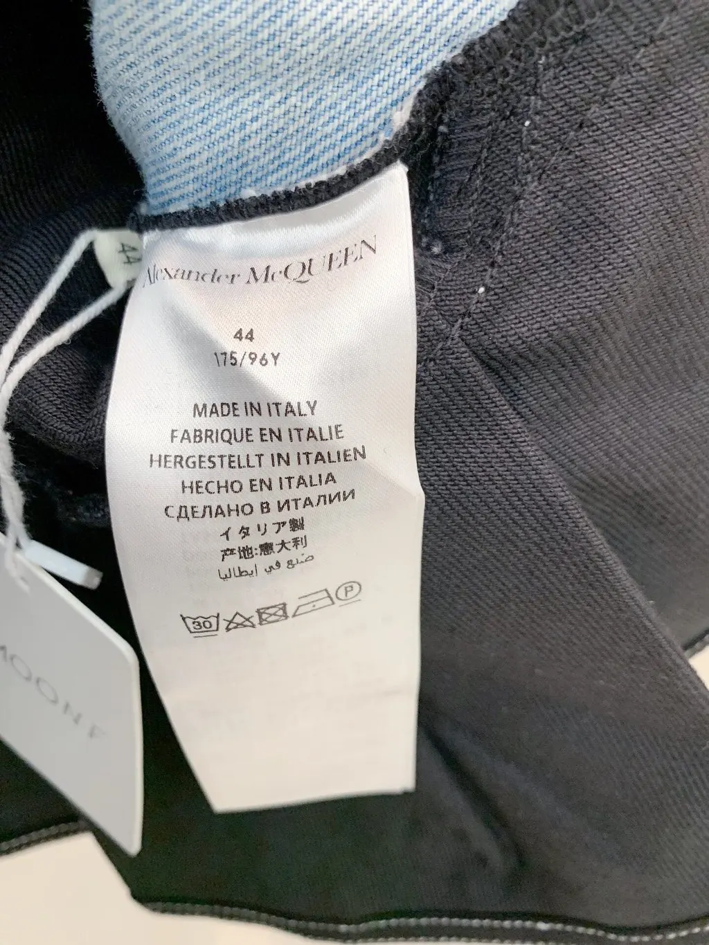 Alexander McQueen Blue Denim Jacket Blue Denim Never worn, with tag - Model View