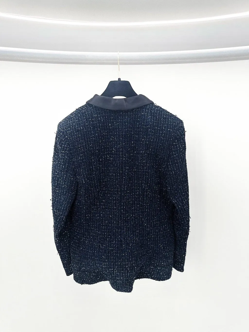 Chanel Navy Tweed Jacket Navy Tweed Never worn - Back View