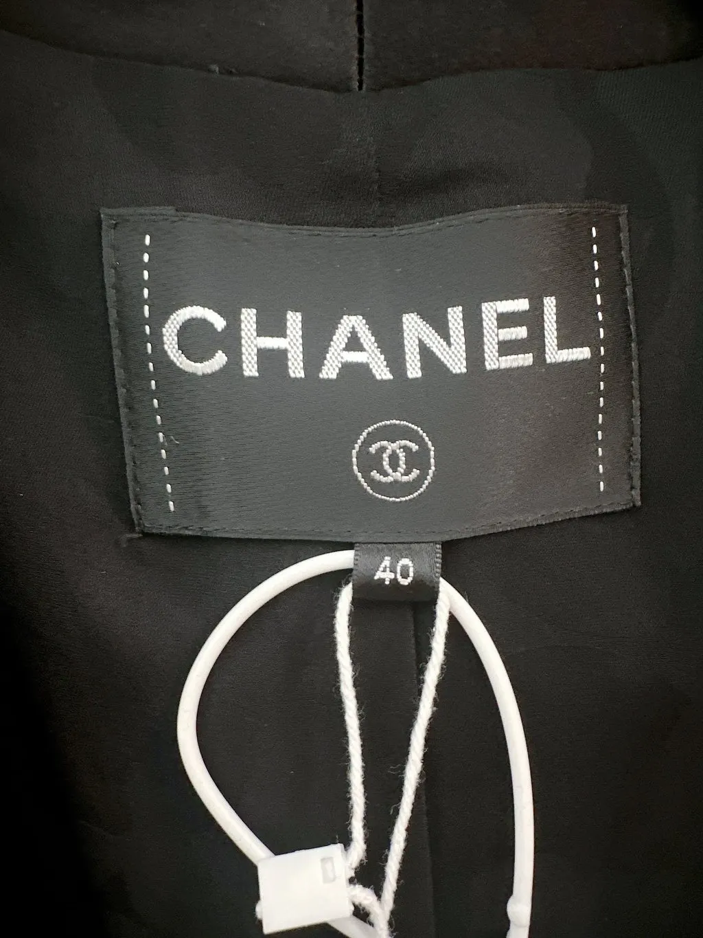 Chanel Navy Tweed Jacket Navy Tweed Never worn - Inside View