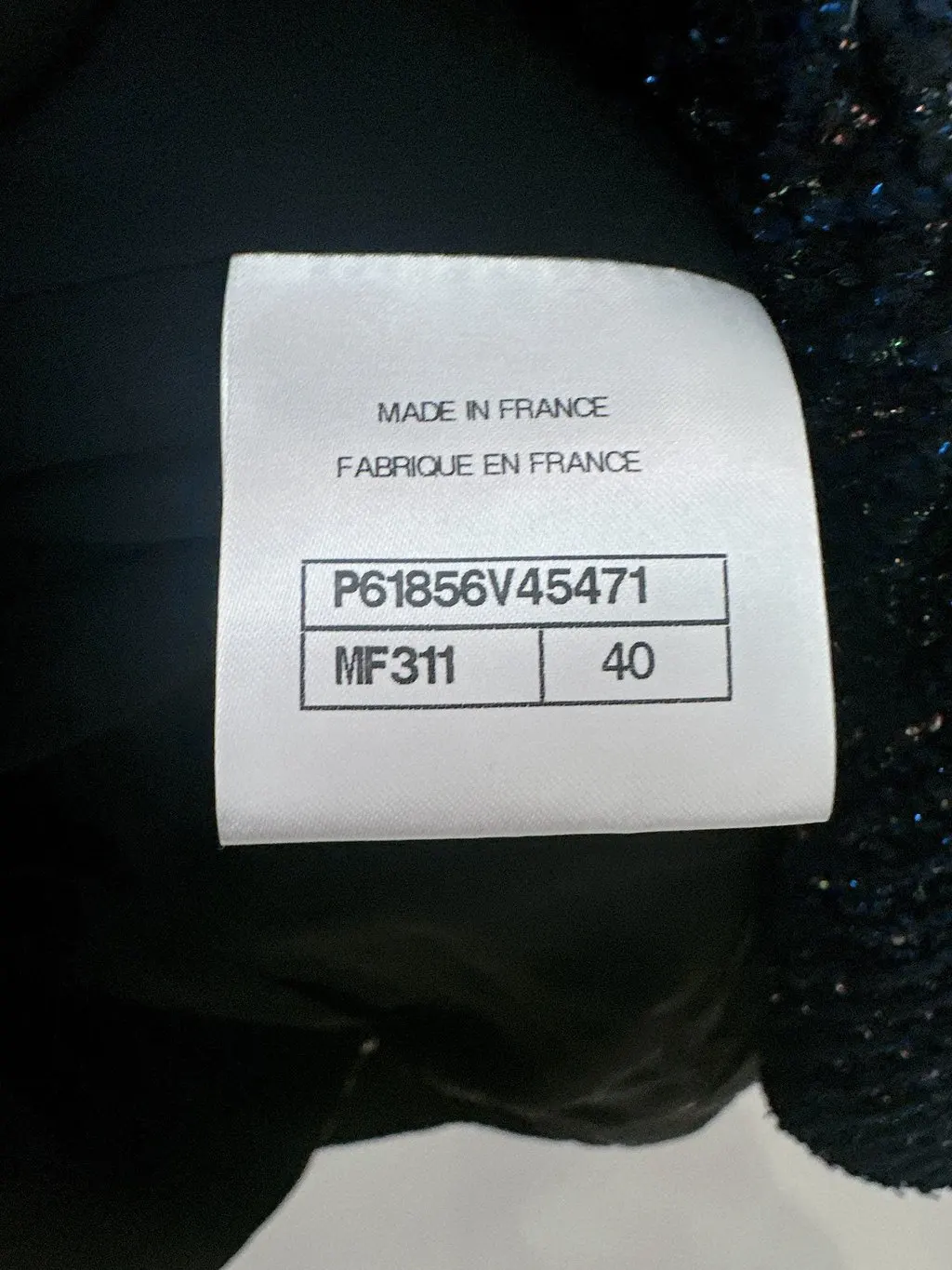 Chanel Navy Tweed Jacket Navy Tweed Never worn - Model View