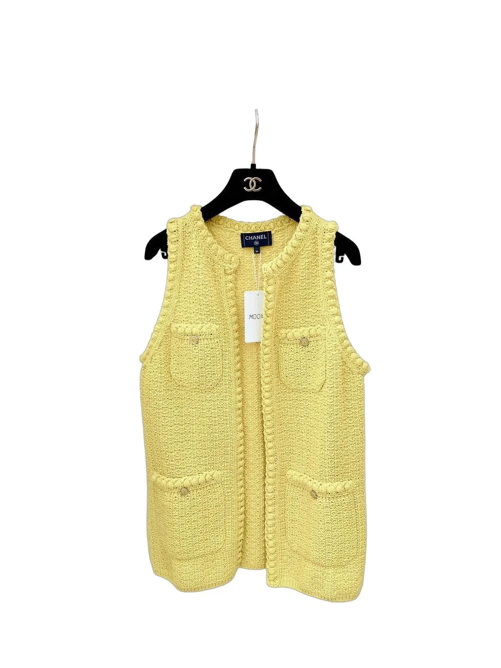 Chanel Yellow Wool Knitwear Yellow Wool Never worn - Front View