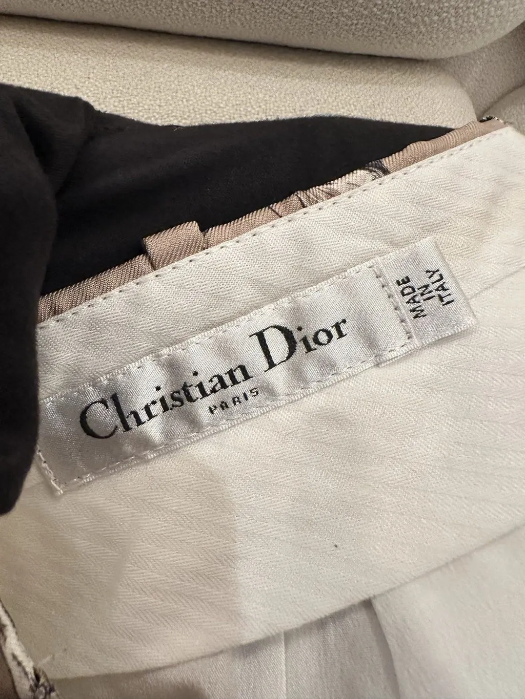 Dior Khaki Cotton Shorts Khaki Cotton Very good - Inside View