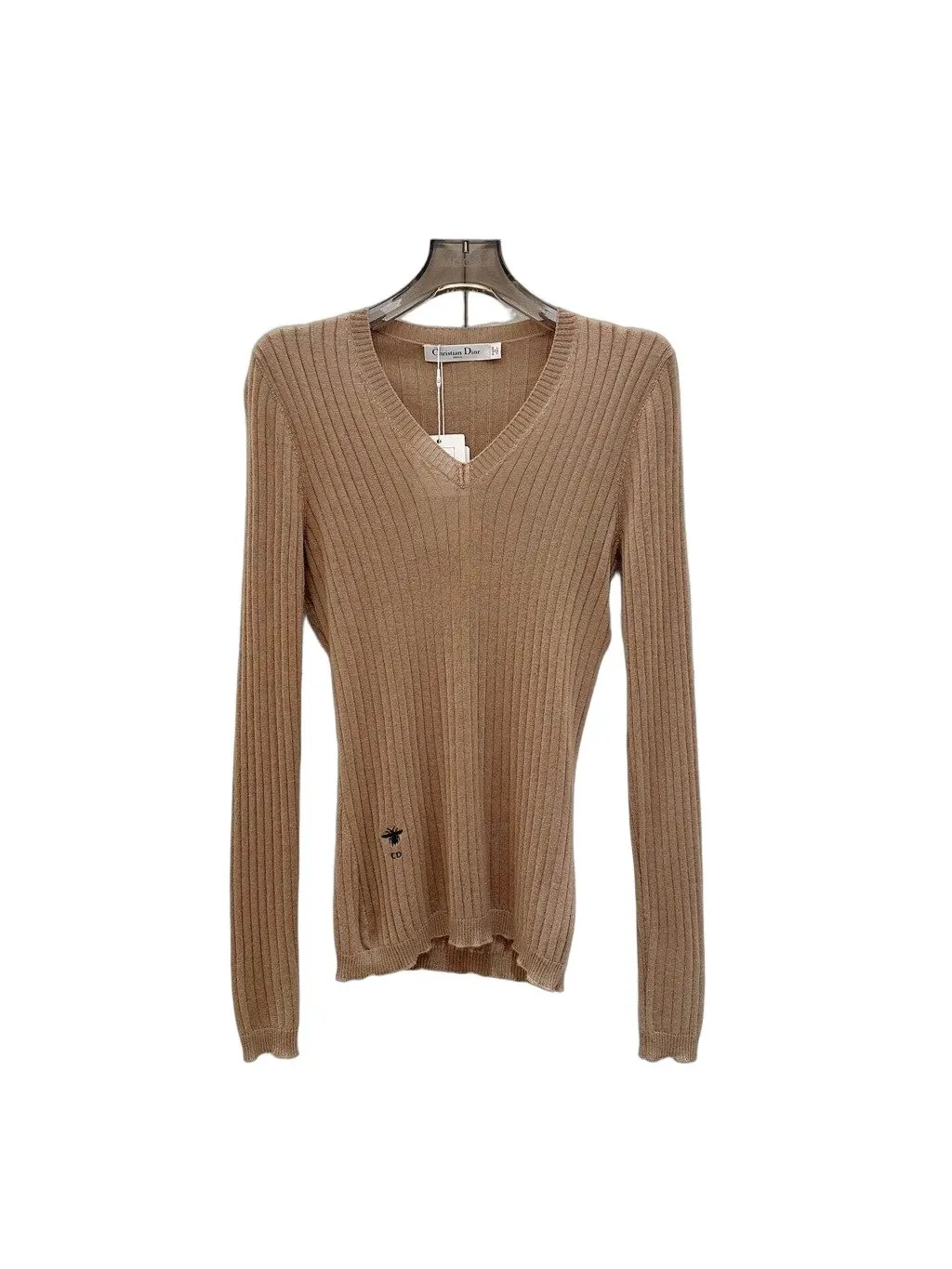 Dior Khaki Wool Knitwear Khaki Wool Very good - Front View