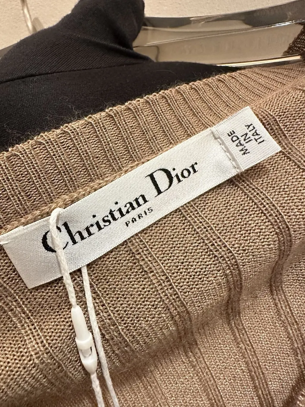Dior Khaki Wool Knitwear Khaki Wool Very good - Inside View