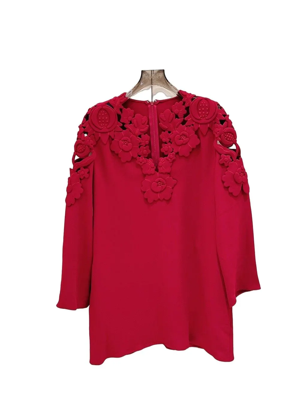 Valentino Burgundy Lace Dress Burgundy Lace Very good - Front View