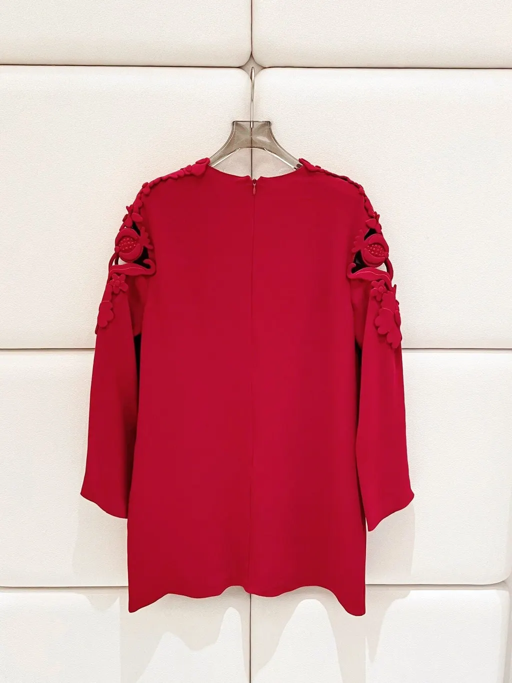 Valentino Burgundy Lace Dress Burgundy Lace Very good - Back View