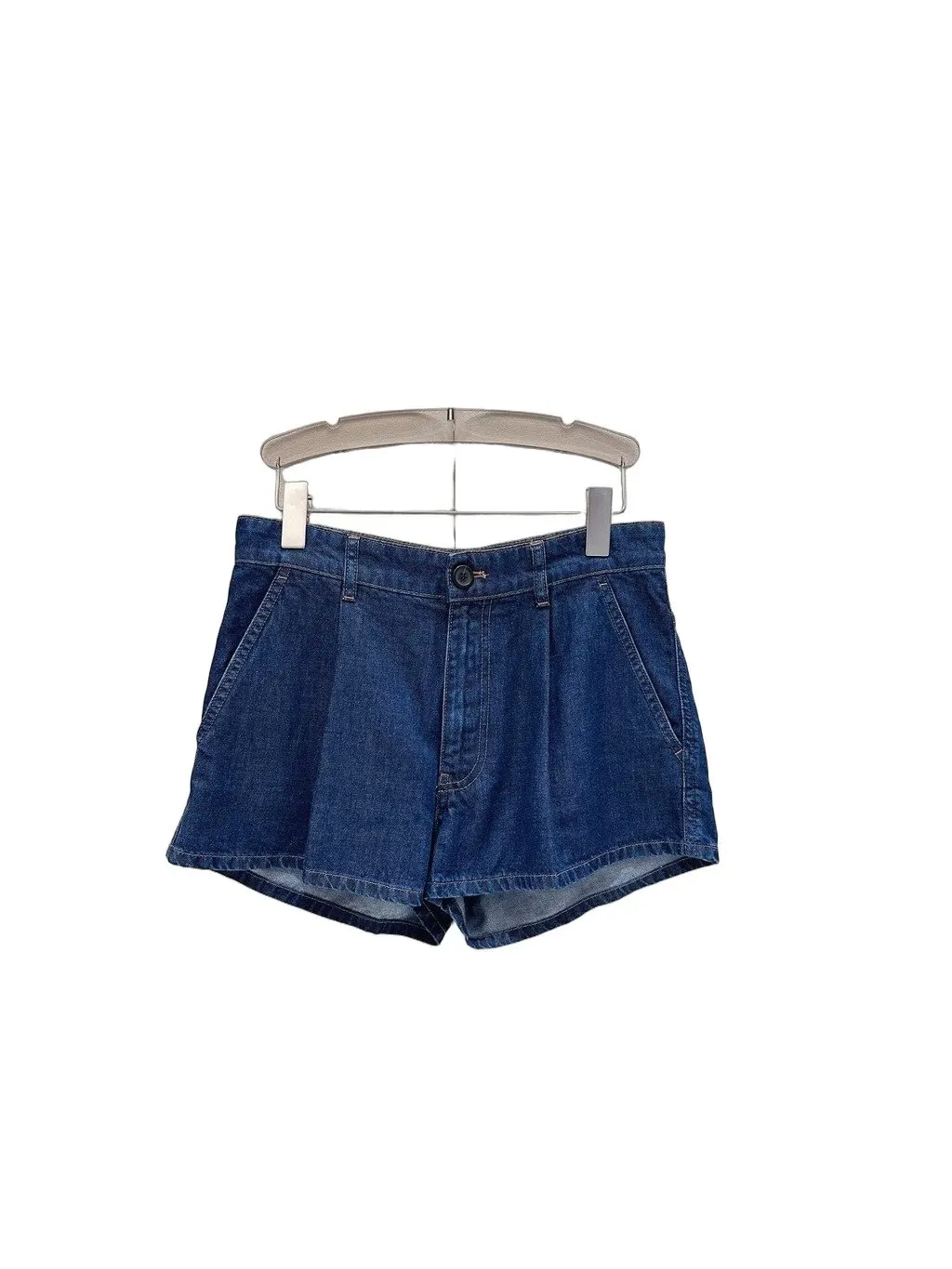 Miu Miu Blue Denim Shorts Blue Denim Very good - Front View
