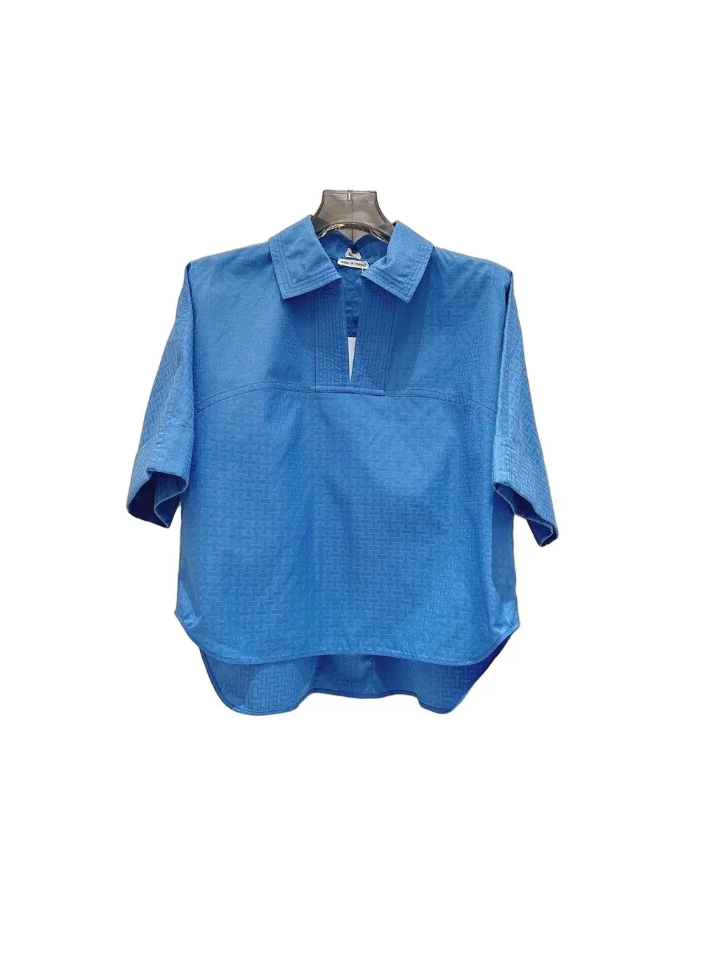Hermès Blue Silk Top Blue Silk Very good - Front View