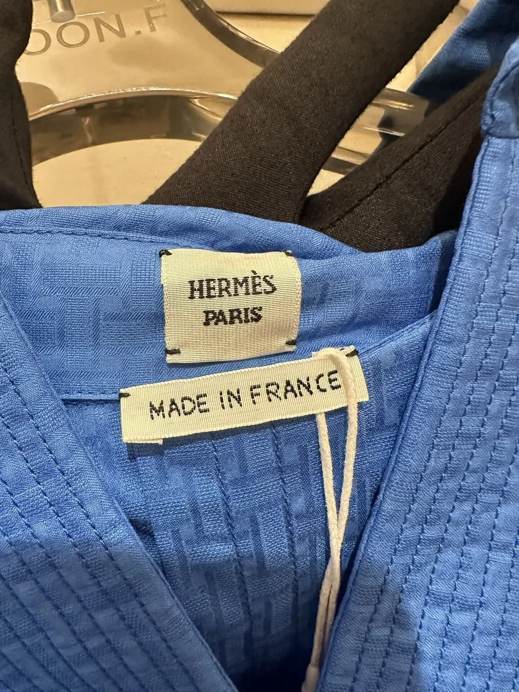 Hermès Blue Silk Top Blue Silk Very good - Inside View