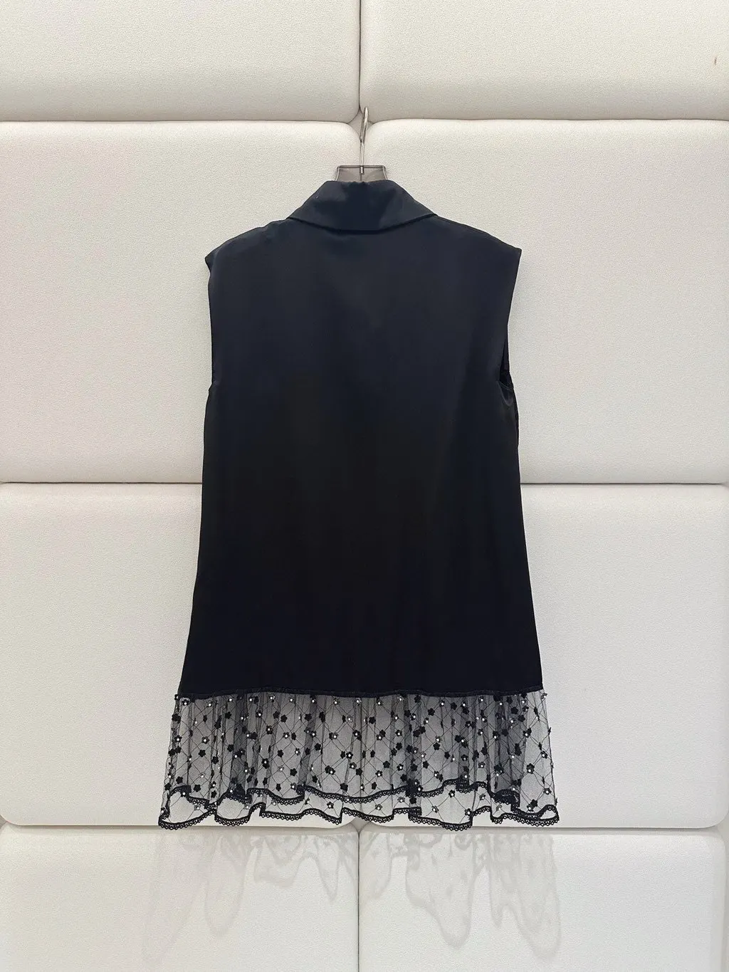 Chanel Black Lace Dress Black Lace Very good - Back View