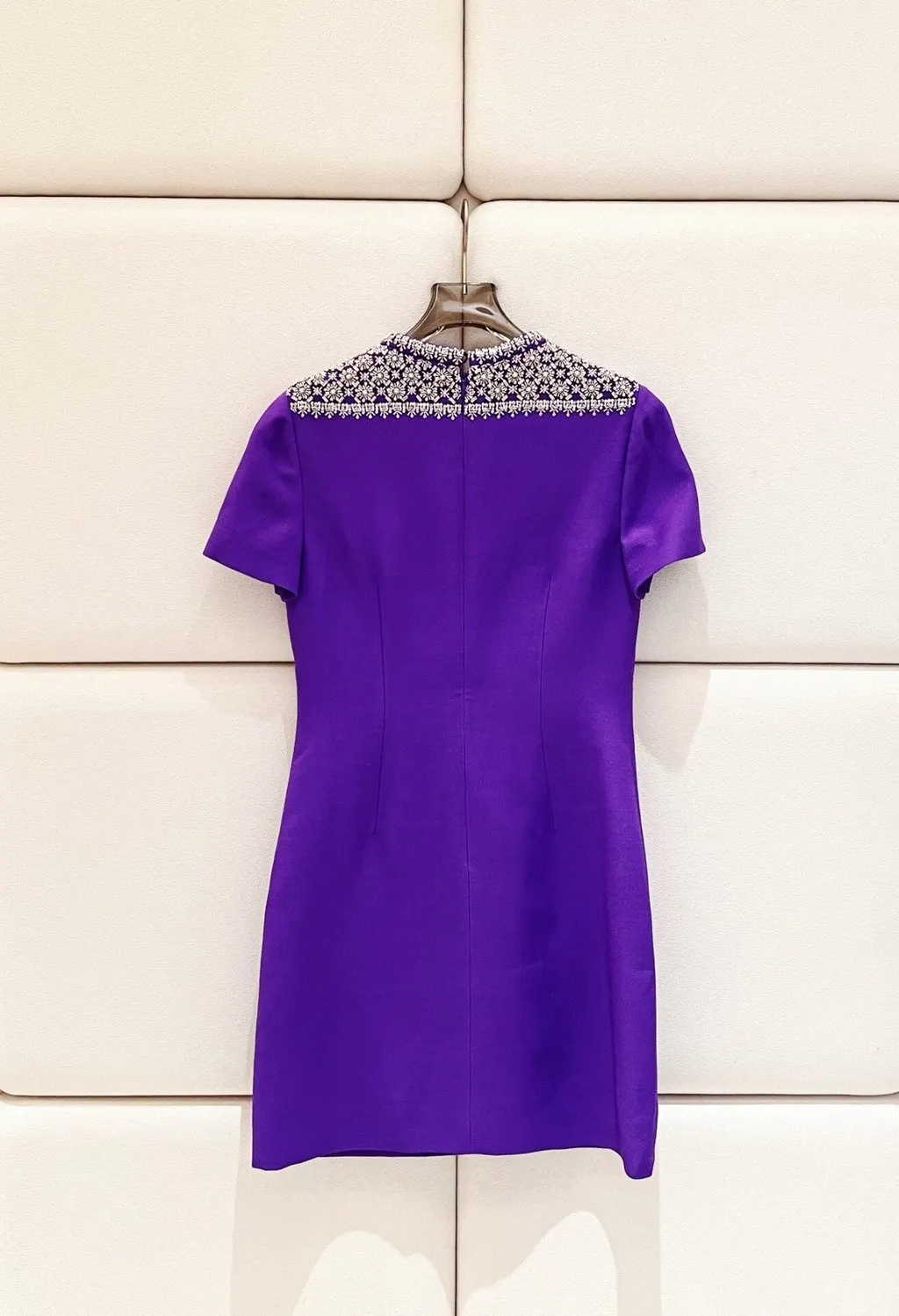 Valentino Purple Embellished Dress Purple Very good - Back View